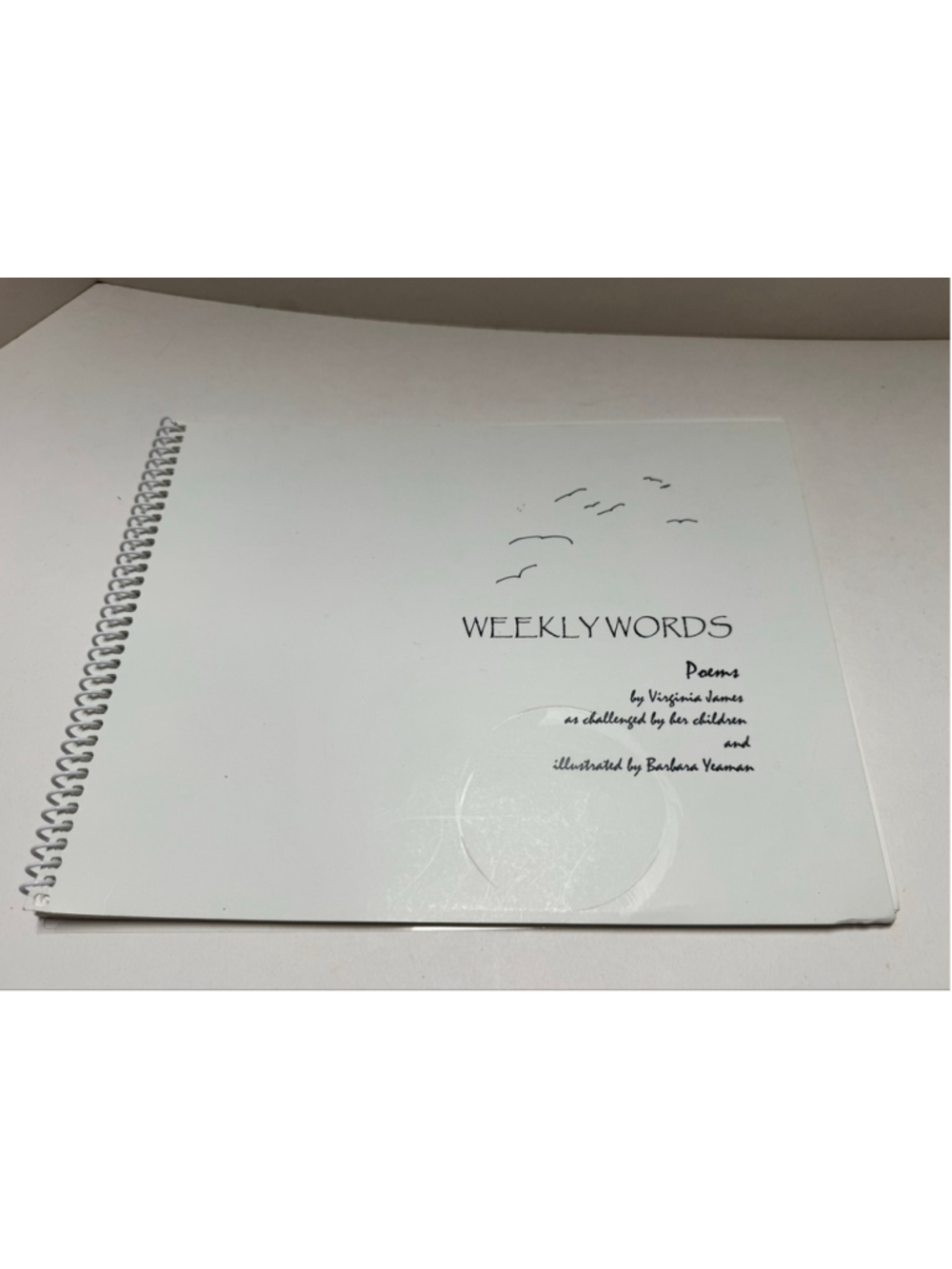 Weekly Words Poetry Book by Virginia James - Signed - spiral bound - RARE